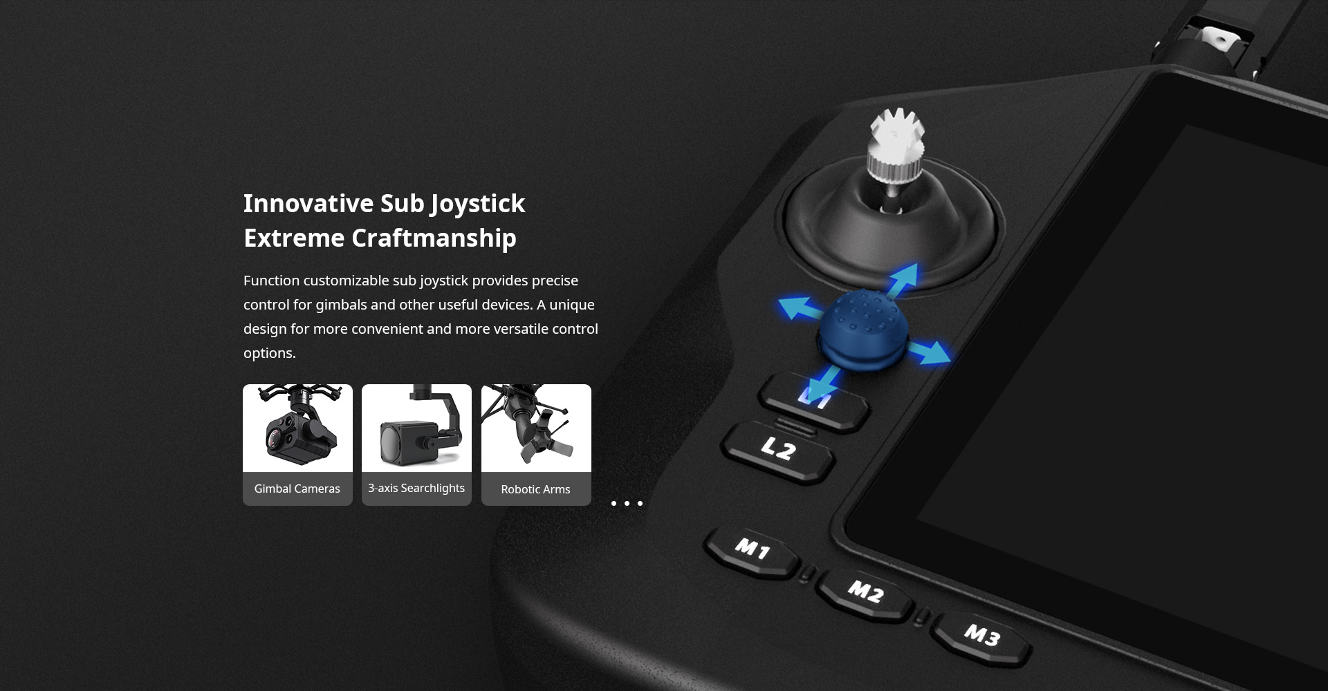 SIYI UniRC 7 Pro sub joystick and flight mode buttons