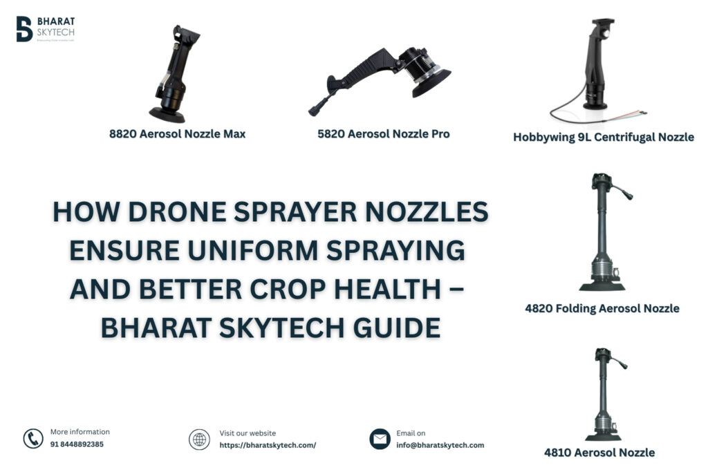 How Drone Sprayer Nozzles Ensure Uniform Spraying and Better Crop Health – Bharat Skytech Guide