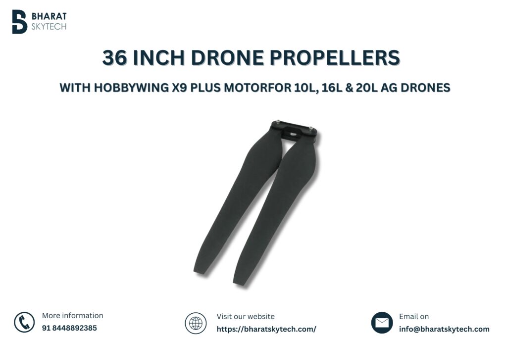 36 Inch Drone Propellers with Hobbywing X9 Plus Motor for 10L, 16L & 20L Ag Drones