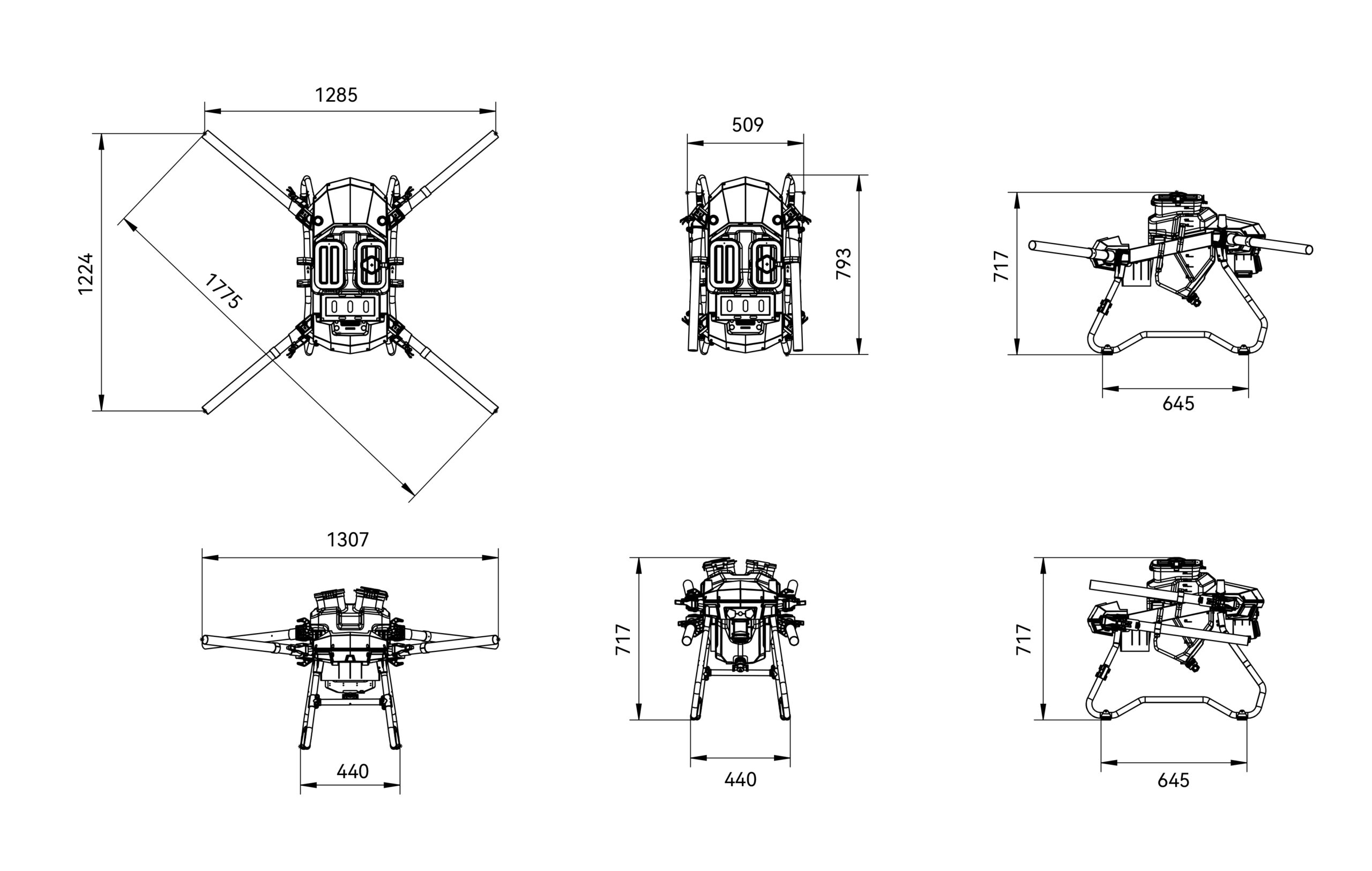 G18 frame dimension drawing