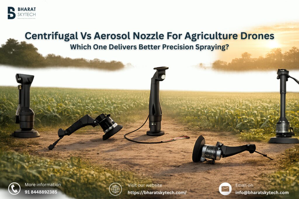 Centrifugal vs aerosol nozzle for agriculture drone