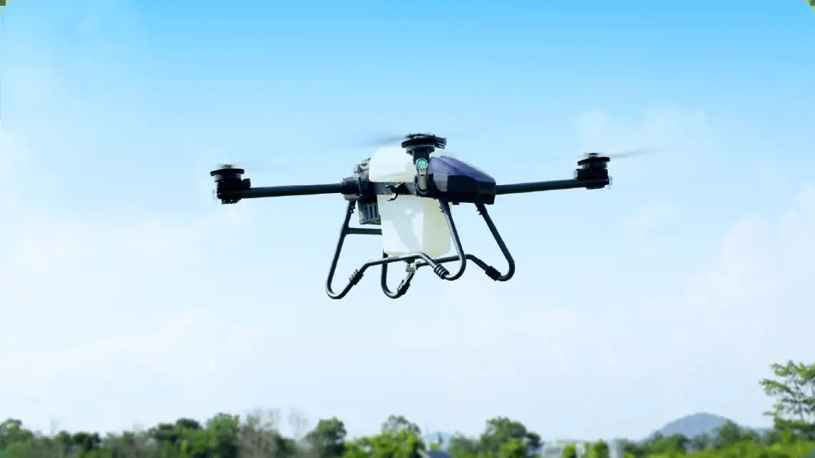 Hobbywing X9 G2L powered agriculture drone in flight