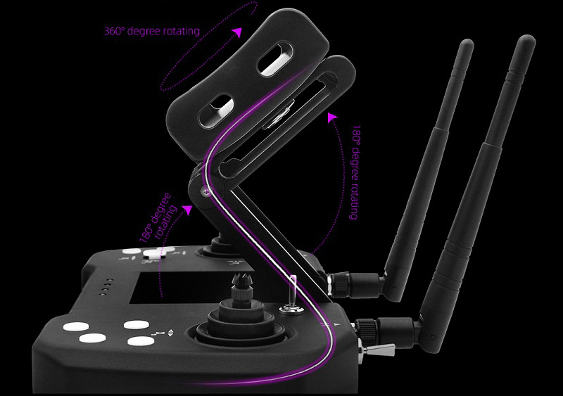 Skydroid T12 aluminium folding bracket rotating 360 degrees with holder arms