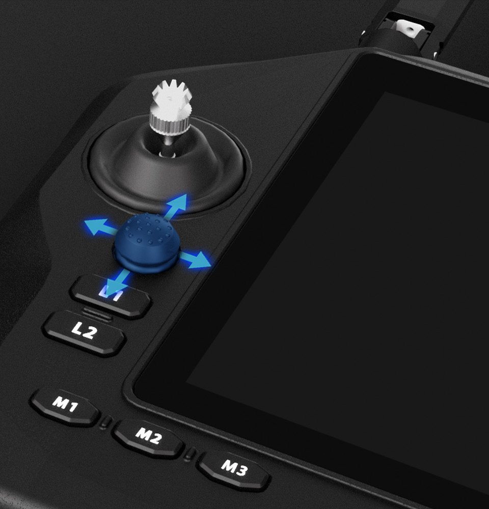 SIYI UniRC 7 controls — joysticks and flight-mode buttons