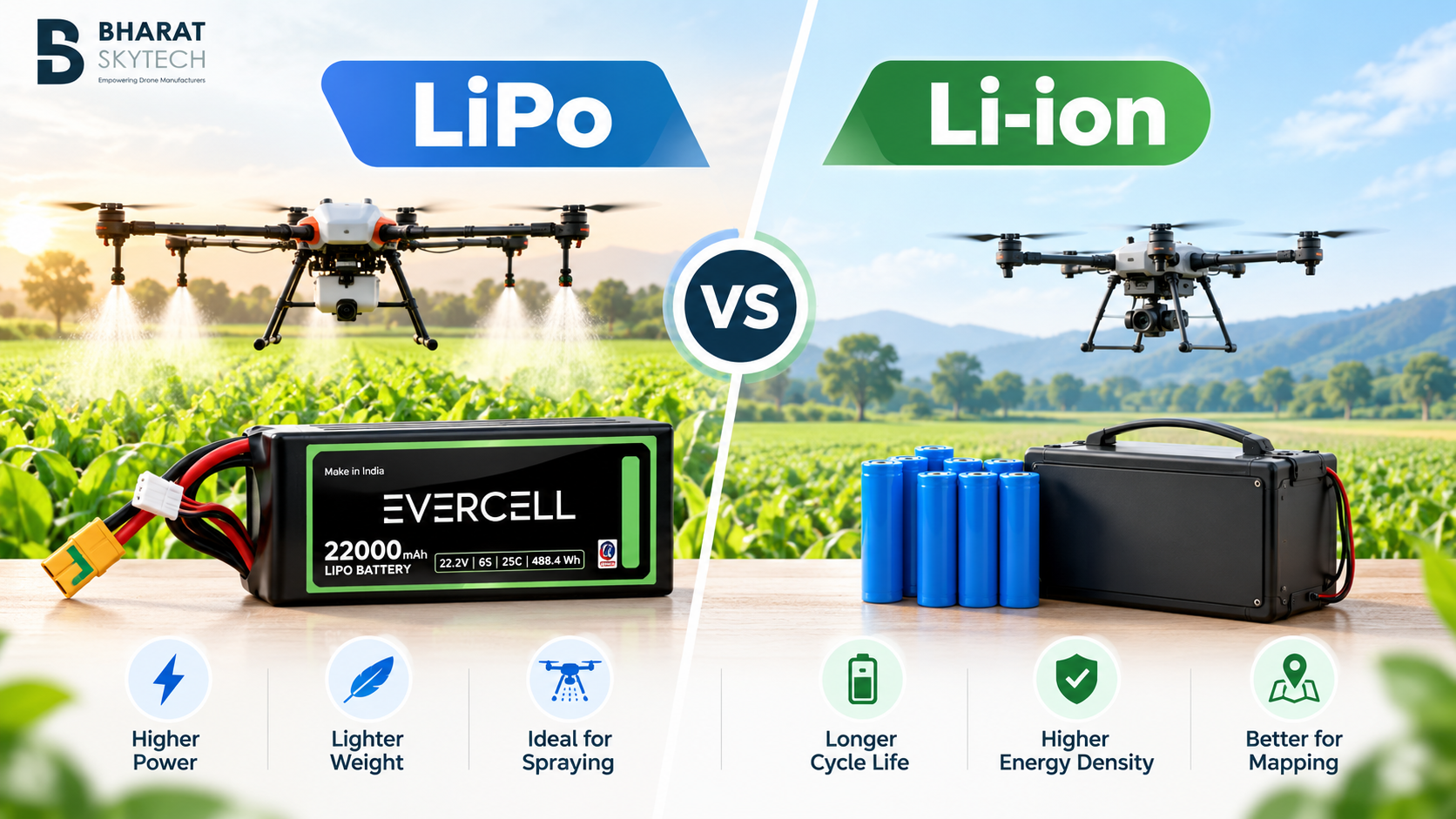 lipo battery vs li ion battery for drones